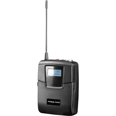 Parallel IrDA 100ch UHF beltpack transmitter with LCD display and battery indicator 566MHz