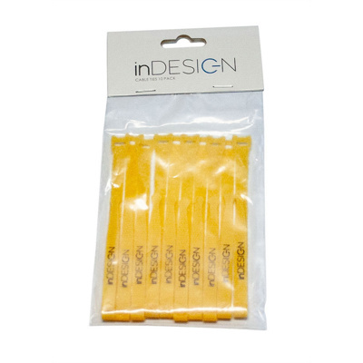 inDESIGN Cable Tie 15 x 200mm 10 pack. Yellow