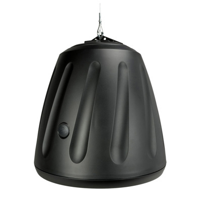 Soundtube Hanging speaker with 12" Coax high-SPL driver & compression horn for open-ceilings Blk