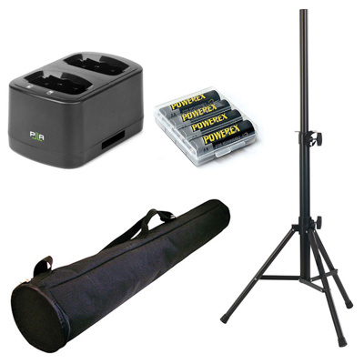 Parallel Deluxe accessory pack for Helix 1510/2510 PA's. Dual charger,4xAA Batt, stand & stand bag
