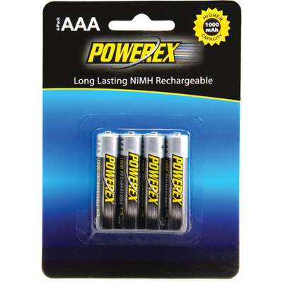 Powerex 4 x AAA 1000mAh Powerex Precharged battery (incl. holder)