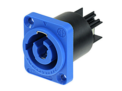 Neutrik Panel connector, locking, blue (mains-in) air-tight