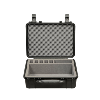 Pliant MicroComIP67 Rated Black Pliant-Branded Hard Travel Case with custom foam