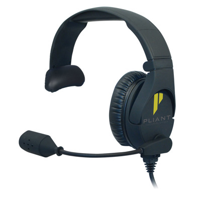 Pliant SmartBoom® PRO Single Ear Headset with dual 3.5mm connector