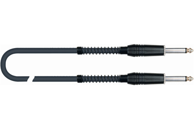 QuikLok Black Series Cable - 6.5mm straight mono jack to 6.5mm straight mono jack. 9M