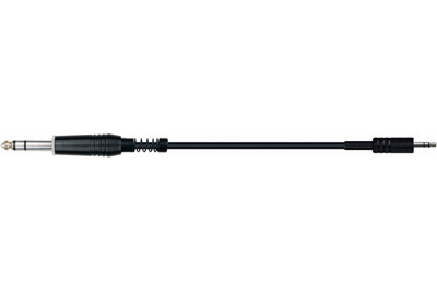 QuikLok Black Series Cable - 3.5mm straight stereo jack to 6.5mm straight stereo jack 3M